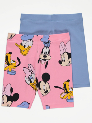 Mickey & Friends Graphic Print Cycle Shorts 2 Pack