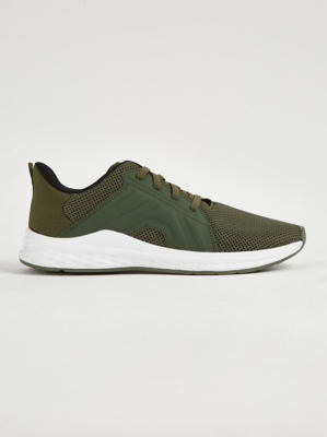 khaki mesh trainers