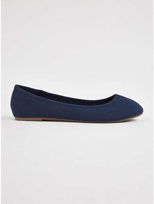 Navy Canvas Ballet Shoes | Women | George at ASDA
