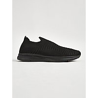 Black Knitted Slip On Trainers | Women | George at ASDA