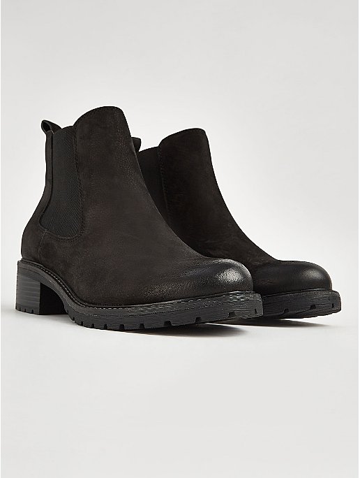 Black Leather Chelsea Boots | Sale & Offers | George at ASDA