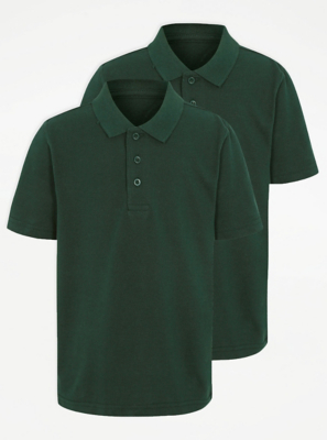 Bottle Green School Polo Shirt 2 Pack