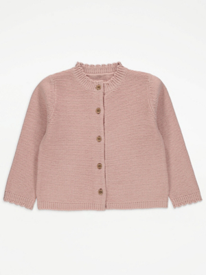 Pink Knitted Cardigan Kids at ASDA