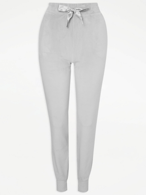 Grey Velour Lounge Pyjama Bottoms Women at ASDA