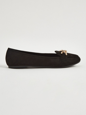 Black Ballet Slipper Loafers Women at ASDA
