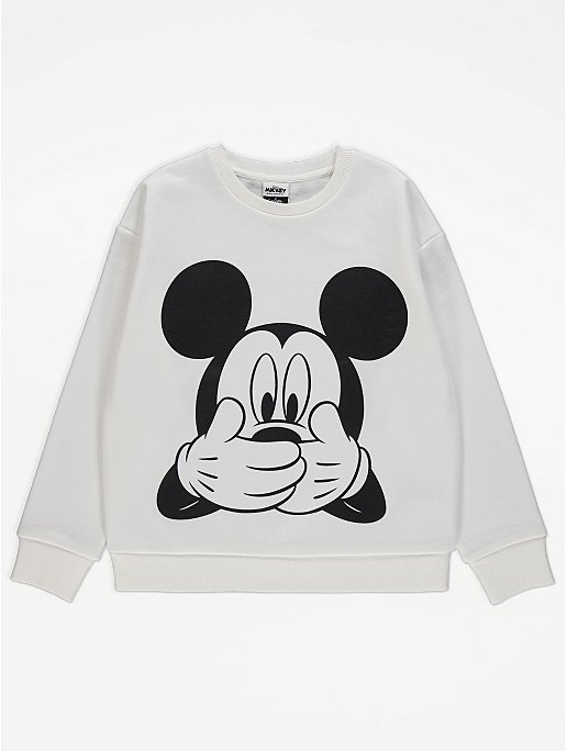 Sweatshirt for Girls Mickey Mouse Disney Long Sleeved Top Pink/White