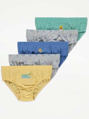Baby Shark Grey Assorted Briefs 5 Pack Kids at ASDA