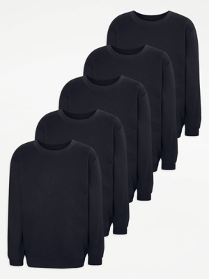 Old Navy Boys Black Crew Neck Sweater Cotton Rich School