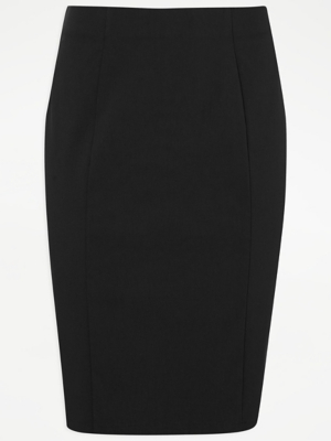 Girls Black School Pencil Skirt School at ASDA