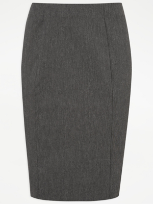 Girls Grey Pencil School Skirt School at ASDA