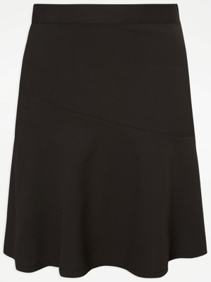 Senior Girls Black Skater School Skirt School at ASDA