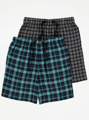 Checked Woven Loungewear Shorts 2 Pack | Men | George at ASDA
