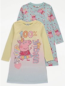 Peppa Pig Pijamas de Manga Larga para niños George Pig 