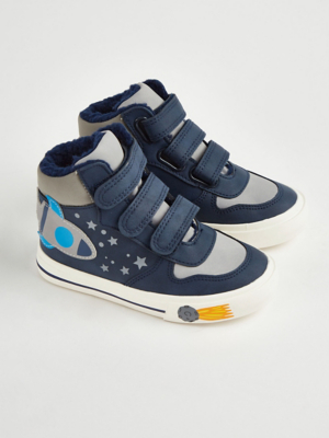 Navy Rocket High Top Trainers