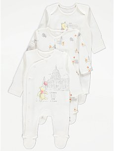Pack of 2 Baby Patterned Long Sleeve Sleep Suits Boy Girl and Unisex Options 
