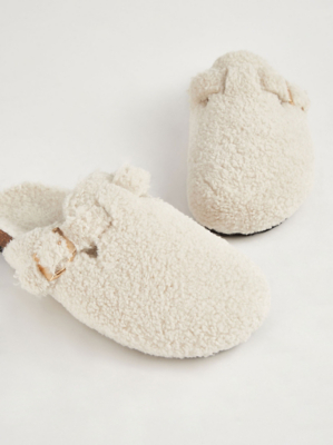 Cream Fleece Mule Slippers Sale & Offers at ASDA