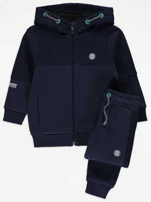 Navy Sporty Play All Day Zip Up Hoodie and Joggers Outfit