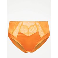 Entice Ochre Satin Floral High Waisted Knickers | Women | George at ASDA