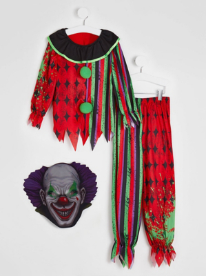 Halloween Clown Kids Fancy Dress Costume Kids at ASDA