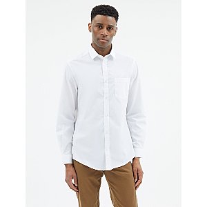 White Long Sleeve Regular Fit Formal Shirt | Men | George at ASDA