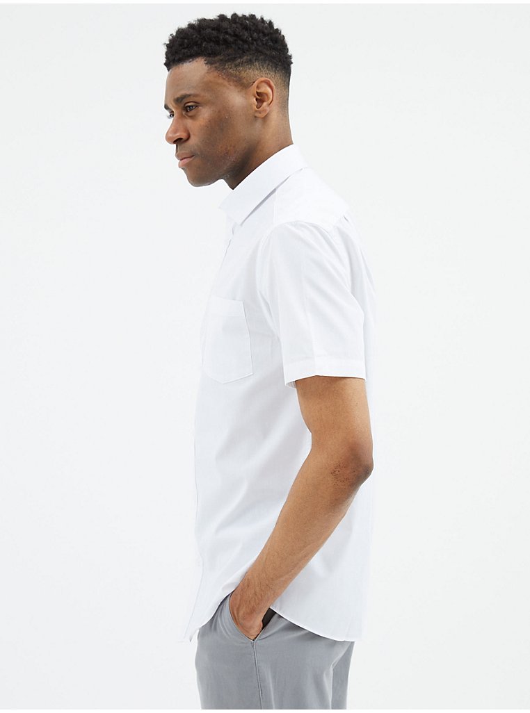 FITTED Pure white Shirt Slim Fit White Men Shirts