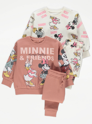 Disney Minnie and Friends Sweatshirt and Leggings Outfit Set of 4