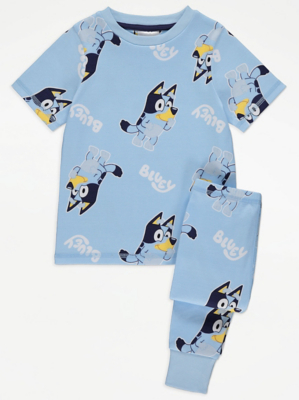 Bluey Character Print Blue Pyjamas Kids at ASDA