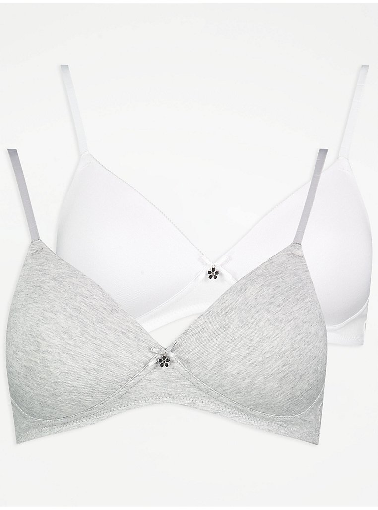 Cotton Padded Non-Wired First Bras 2 Pack