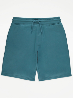 Teal Plain Jersey Shorts Men at ASDA