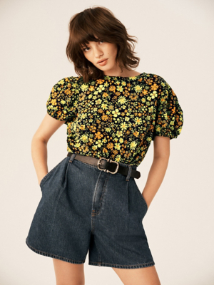 denim bermuda shorts women