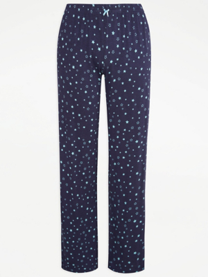 Navy Star Print Pyjama Bottoms Women at ASDA