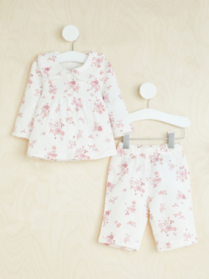 Billie Faiers Collared Floral Short Pyjamas Baby at ASDA