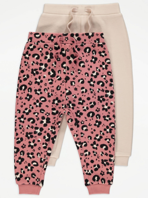 Assorted Animal Print Joggers 2 Pack Kids at ASDA