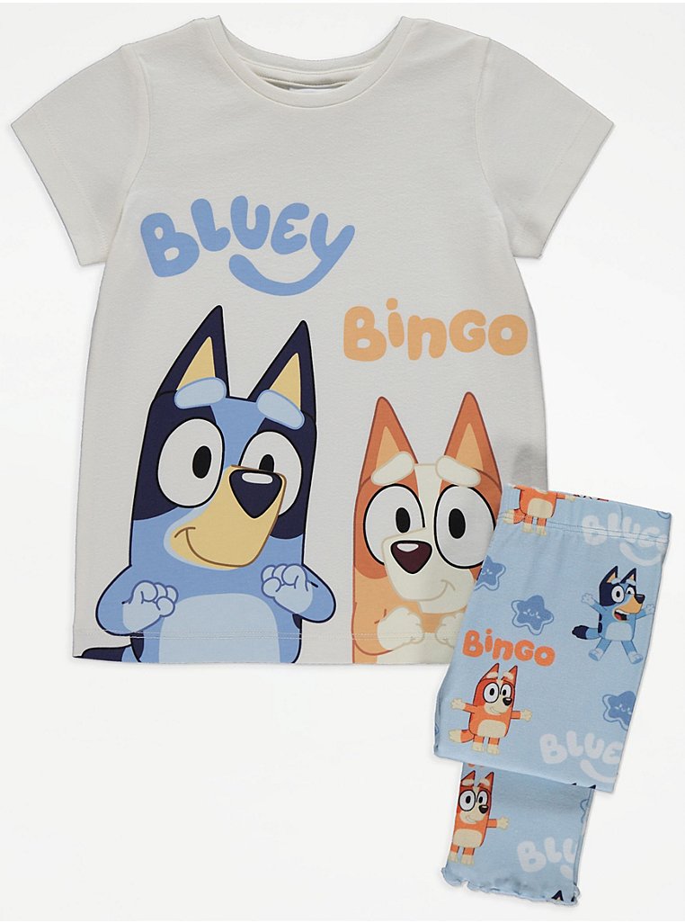 Bluey Character Print T-Shirt and Leggings Outfit, Kids