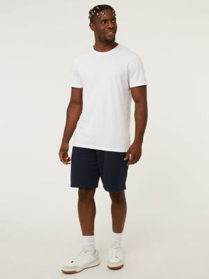 Navy Plain Jersey Shorts Men at ASDA