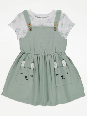 asda green pinafore