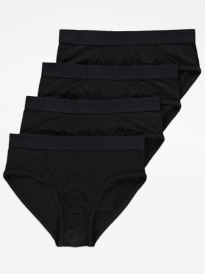 Black Briefs 4 Pack Men at ASDA