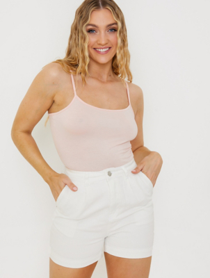 In The Style White Denim Shorts Women at ASDA