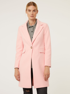 Pink Longline Formal Coat Women at ASDA