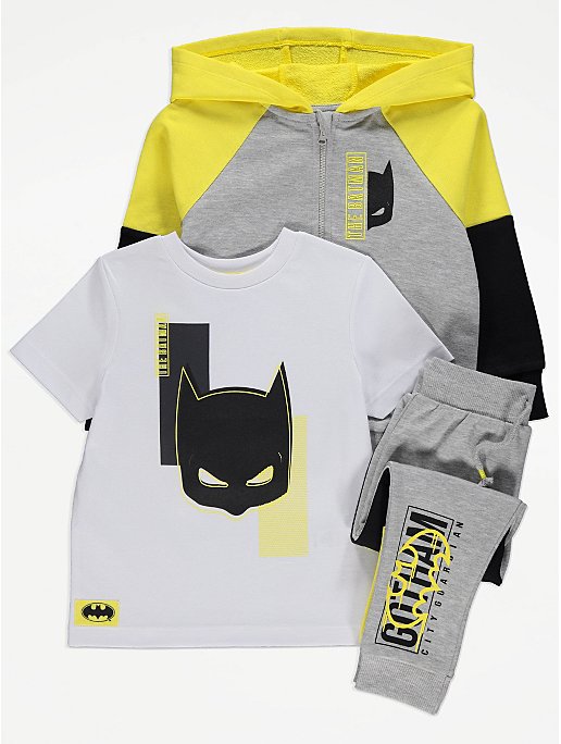 Batman Hoodie T-Shirt and Joggers Outfit | Kids | George at ASDA