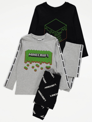 Minecraft Long Sleeve Pyjamas 2 Pack | Kids | George at ASDA