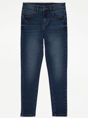 Dark Blue Super Skinny Jeans Kids at ASDA