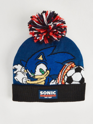Sonic The Hedgehog Navy Bobble Hat Kids at ASDA