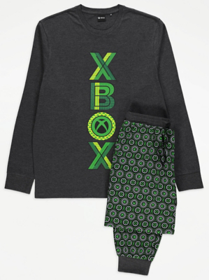 Xbox Logo Print Long Sleeve Pyjamas Gift Set Men at ASDA