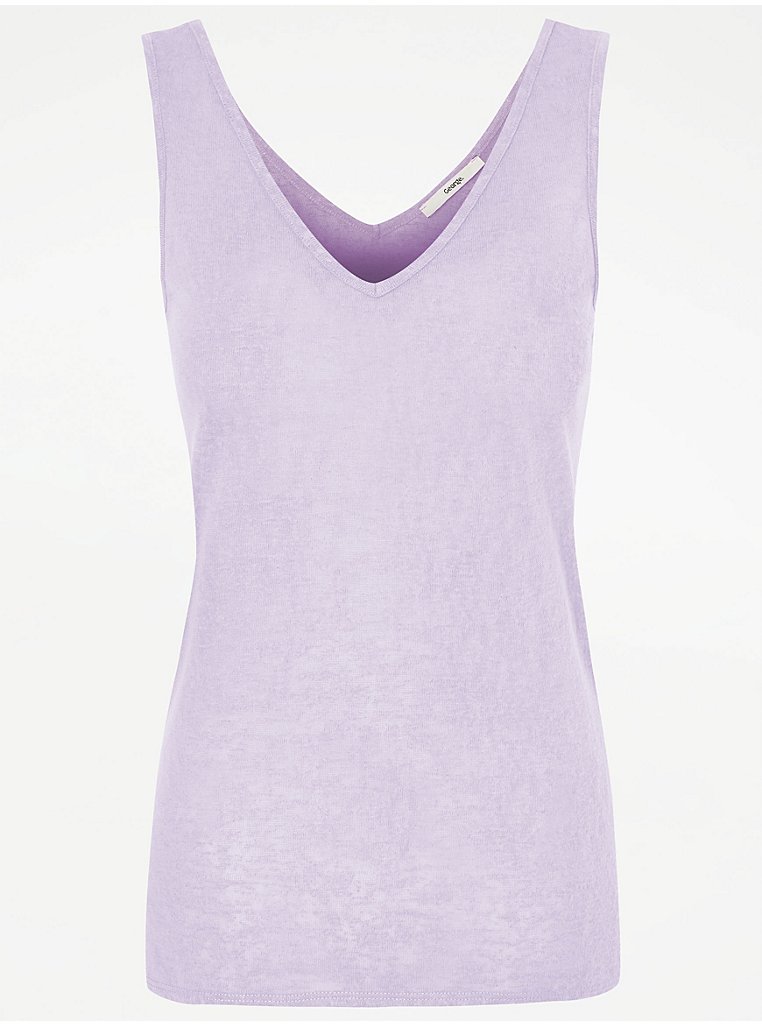 Lilac Longline Vest Top, Women