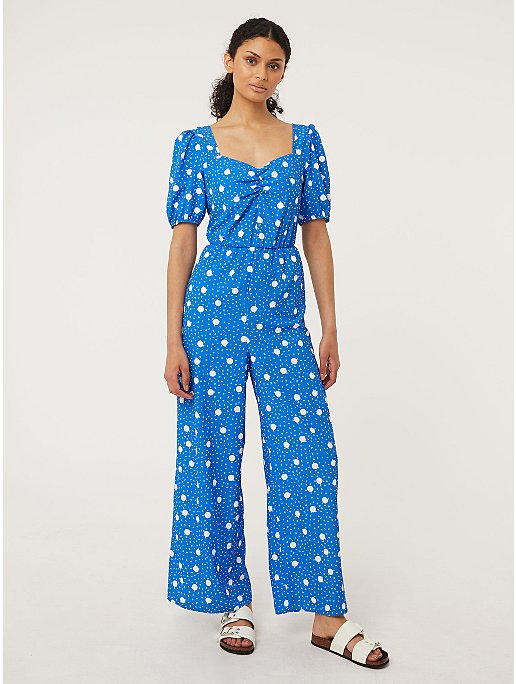 Blue Polka Dot Sweetheart Jumpsuit | Women | George at ASDA