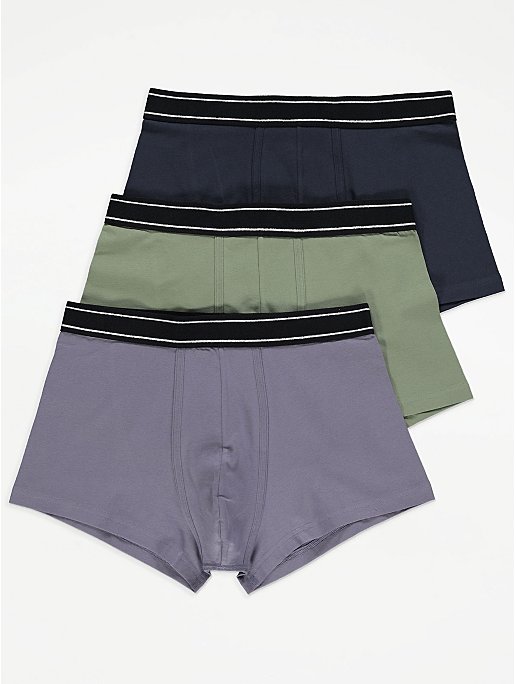 Assorted Blue Hipster Boxers 3 Pack | Men | George at ASDA