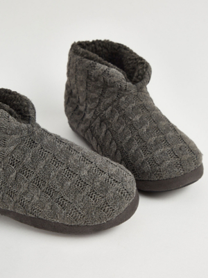Navy Cable Knit Slipper Boots atelieryuwa.ciao.jp