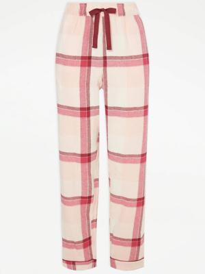 Cream Checked Woven Pyjama Bottoms Sale & Offers at ASDA