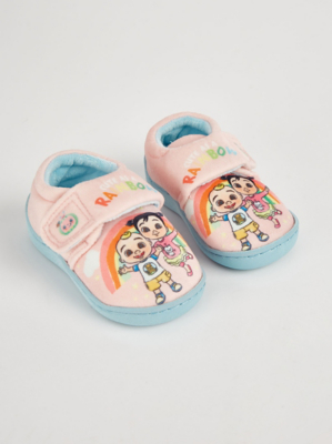 Character Print Pink Cupsole Slippers Kids at ASDA